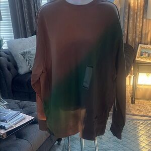 Nike Brown and Green Gradient Sweatshirt